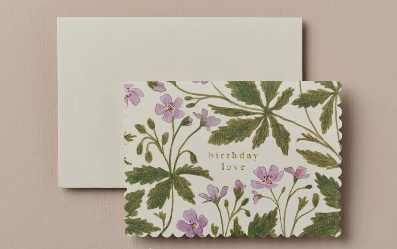Geranium 'Birthday Love' Card