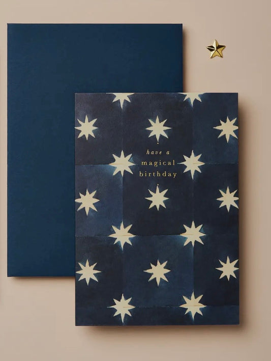 Navy Stars 'Magical Birthday' Card
