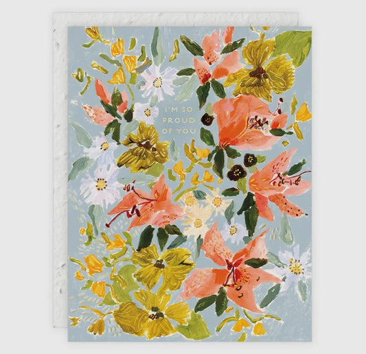 Bouquet in Blue - Congratulations Card