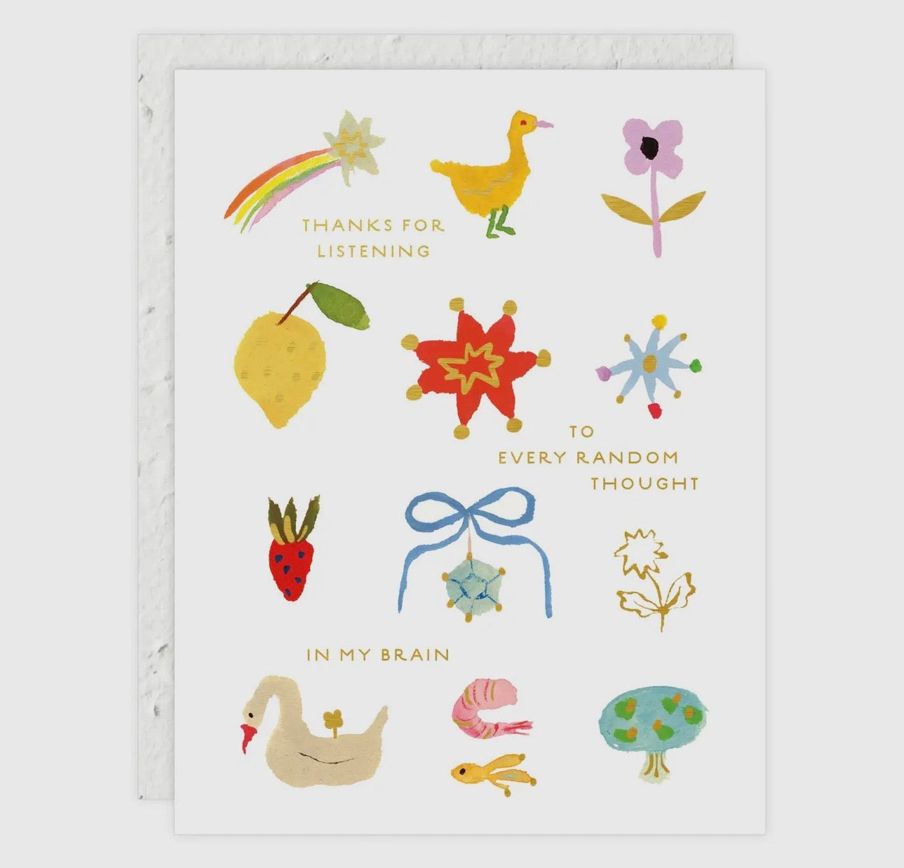 Random Thoughts - Love + Friendship Card