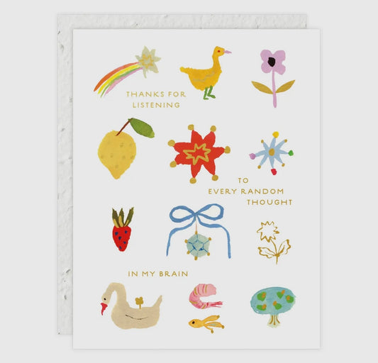 Random Thoughts - Love + Friendship Card