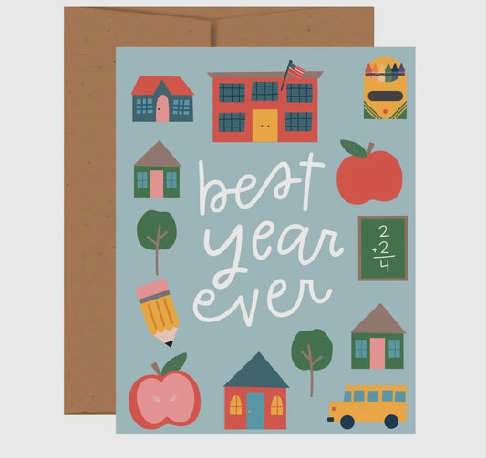 Best Year Ever School Teacher Greeting Card