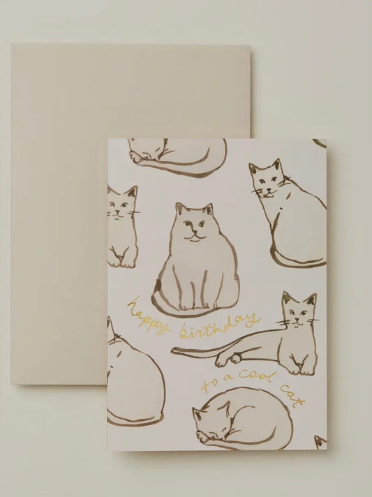 Cats 'happy Birthday To A Cool Cat' Card